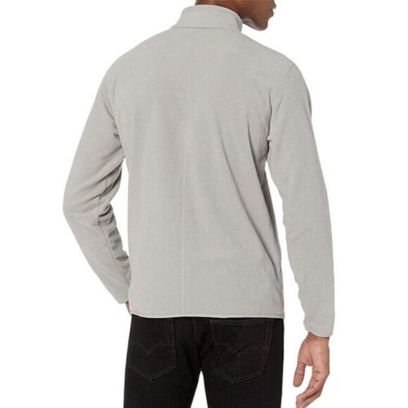 Men Full Zip Polar Fleece Sweater Jacket Gray Size 2XL - Picture 5 of 15